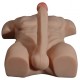 Masturbateur Buste et Pénis articulé Torso Man Sexe de 20cm 
