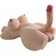 Masturbateur Buste avec Pénis articulé Shemale Sexe de 17cm 