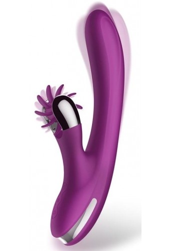 Vibro Rabbit Vibrating Double 10 x 3.5cm Violet 