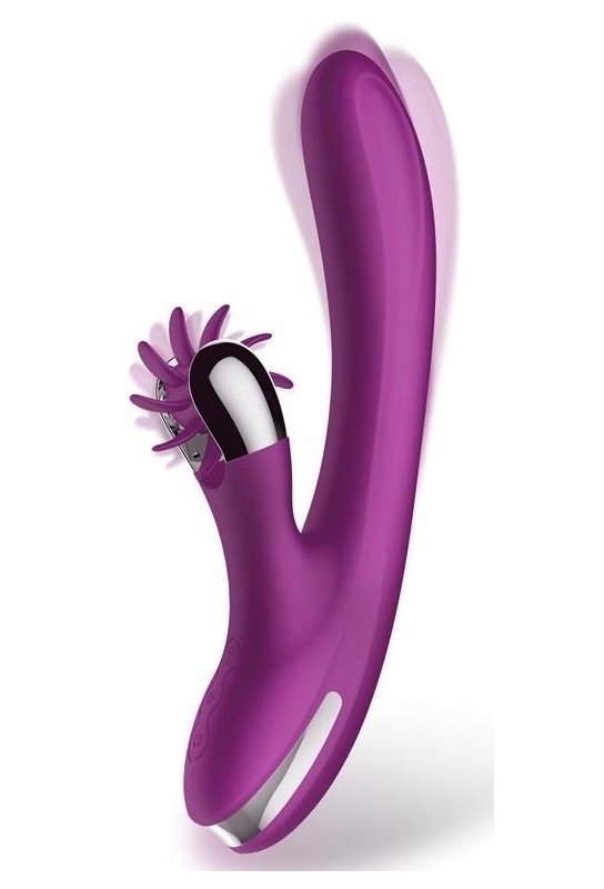 Vibro Rabbit Vibrating Double 10 x 3.5cm Violet 
