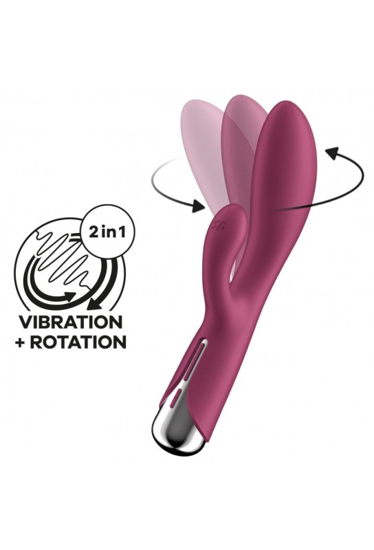 Vibro Rabbit Spinning Rabbit 1 11 x 3.5cm Framboise 