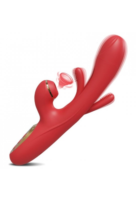 Vibro Rabbit Clitsuck 13 x 3.6cm Rouge 