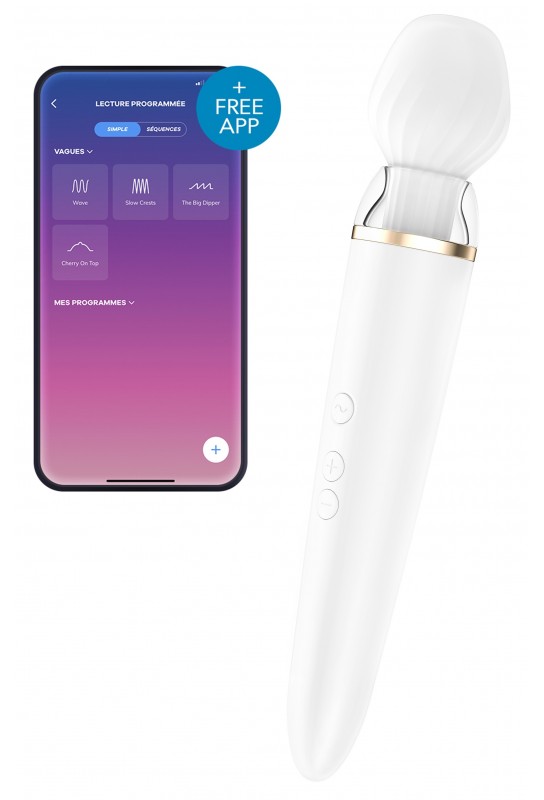 Double Wand-er Satisfyer 33cm Blanc 