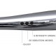 Stimulateur Wand Silvery 30 cm - Tête 55 mm Argenté 