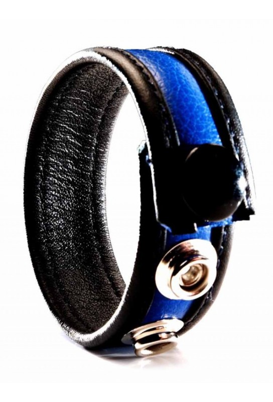 Cockring Cuir Bleu 