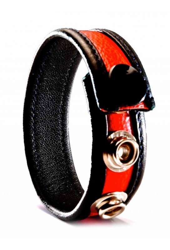 Cockring Cuir Rouge 