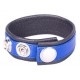 Anneau pénien en cuir Bleu et noir 