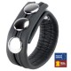 Cockring en cuir 3 Pressions Noir 