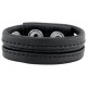 Cockring en cuir 3 Pressions Noir 