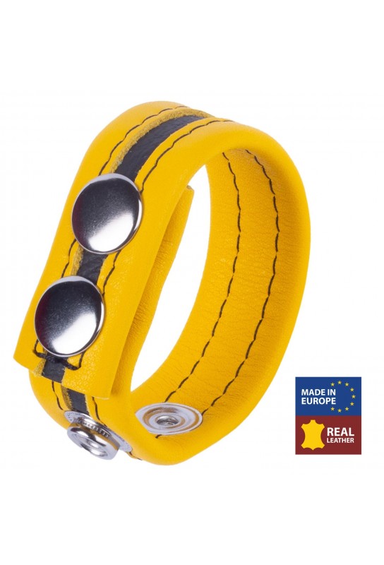 Cockring en cuir Tippy Jaune 