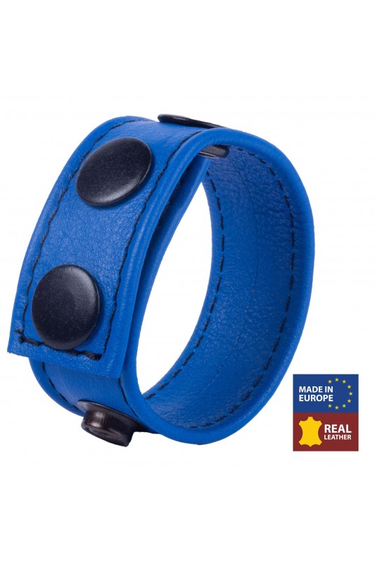 Cockring en cuir Cocky Bleu 