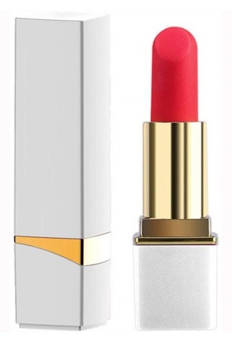 Mini Vibro LIPSTICK ROCK 8.7 x 2.3cm Blanc 