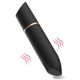 Mini Vibro Heart Lipstick 9cm Noir