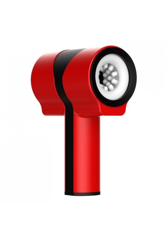 Masturbateur automatique Teles Scoop Va-et-Vient et Rotation Rouge 