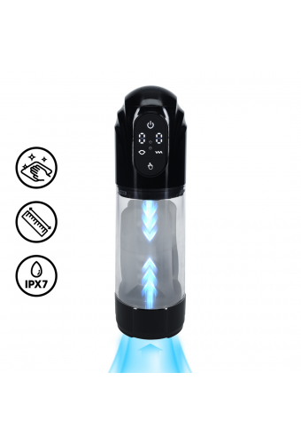 Masturbateur TechnoThrust Vibration et Succion Noir 