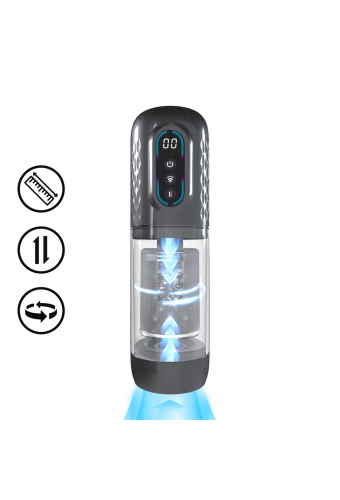 Masturbateur Vortex Va-et-Vient et Rotation Noir 