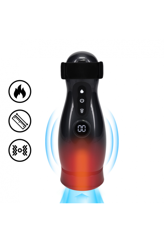 Masturbateur Virtuo Vibrations et Succion Noir 