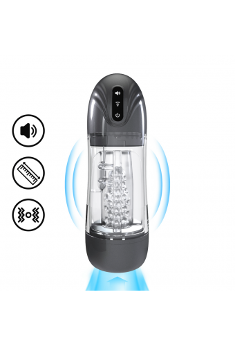 Masturbateur Sonicpull Vibrations et Succion Noir 