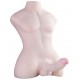 Masturbateur Buste avec Pénis articulé Big Torso Sexe de 18cm 