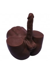 Masturbateur Fessier avec Pénis Articulé Cute Ass 17 x 4cm Marron