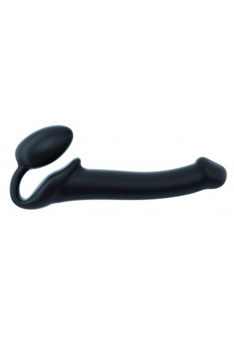 Gode + plug STRAP-ON-ME Bendable M 16 x 4 cm Noir 