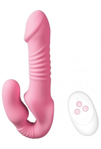 Gode Ceinture sans harnais vibrant Pinky Twice 13 x 4cm 