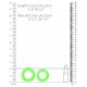 Lot de 2 Cockrings phosphorescents Glow Ring 33mm 