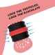 Ballstretcher souple Doblo 30 mm - Hauteur 4 cm Noir-Rouge 