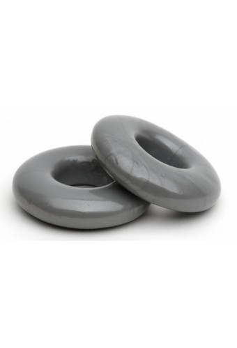 Lot de 2 Cockrings souples Stacker 20 mm Gris 