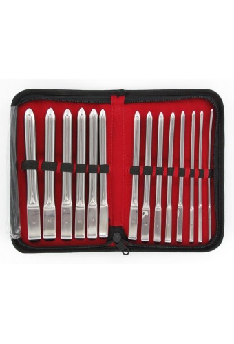 Lot de 14 tiges d'urètre 13cm - 4 à 17mm 