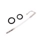 Tige d'urètre percée Catheter Ribbed 21cm - Diamètre 9mm 