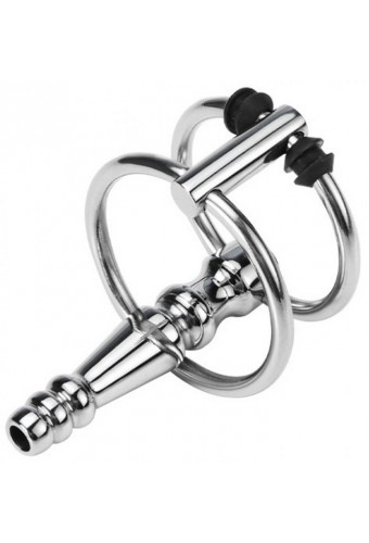 Plug Urètre percé Ribbed Ringo 4cm - Diamètre 10mm 