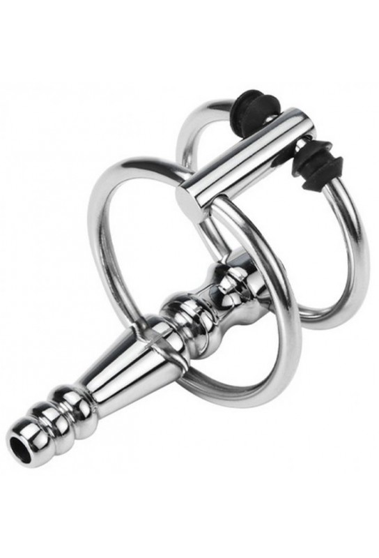 Plug Urètre percé Ribbed Ringo 4cm - Diamètre 10mm 
