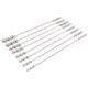 Lot de 8 tiges d'urètre Dilator Beads 28cm - Diamètre de 7 à 14mm 