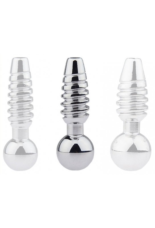 Plug pénis percé Screw M 2.5cm - Diamètre 9mm 
