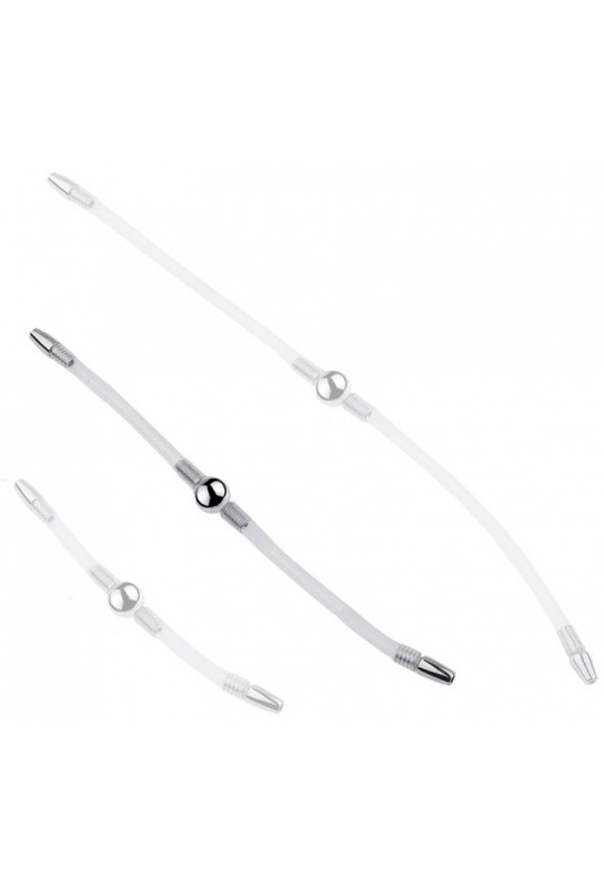Double Tige d'urètre flexible Flexi Duo 24cm - Diamètre 8mm 