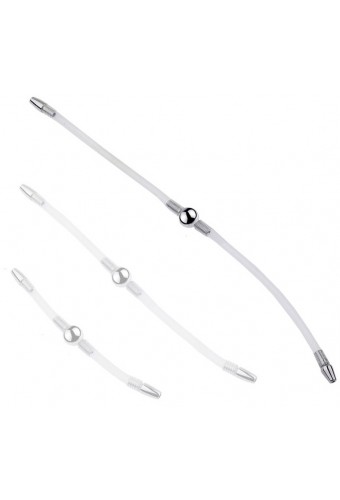 Double Tige d'urètre flexible Flexi Duo 34cm - Diamètre 8mm 
