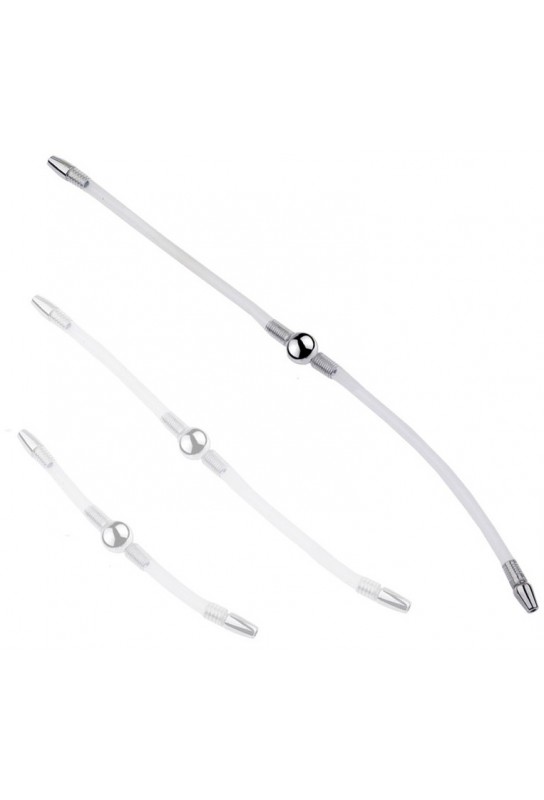 Double Tige d'urètre flexible Flexi Duo 34cm - Diamètre 8mm 