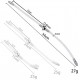 Double Tige d'urètre flexible Flexi Duo 34cm - Diamètre 8mm 