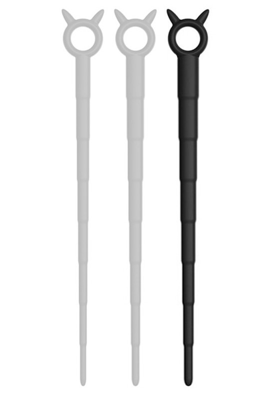 Tige d'urètre en silicone Diablo L 25 cm - Diamètre 7 à 14mm 