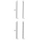 Lot de 4 Tiges d'urètre Advanced Dilator 30 cm - Diamètre 7 à 10mm 