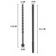 Tiges d'urètre Ribbed Dilators Silicone 