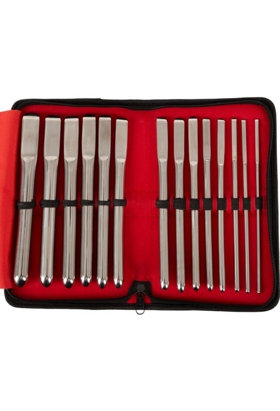 Kit de 14 Tiges d'urètre DILATOR PROGRESS 13.5 cm | Diamètre 4 à 17mm 