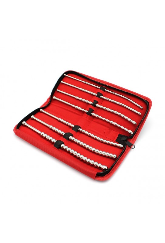 Kit de 7 Tiges d'urètre Beaded Dilator 20 cm - Diamètres 5 à 10mm 