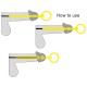 Kit de 3 Tiges d'urètre Training 12 cm - Diamètre 7 à 12mm 