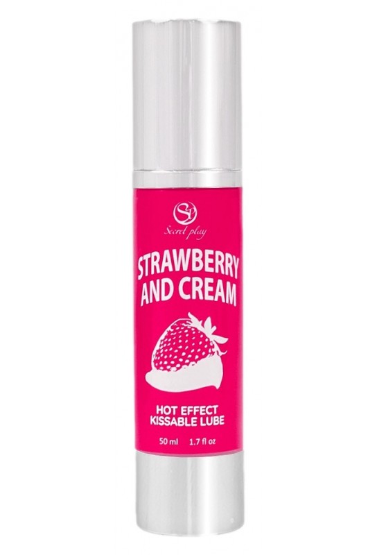 Lubrifiant Effet Chaud TOUCH & KISS Fraise à la crème 50ml 