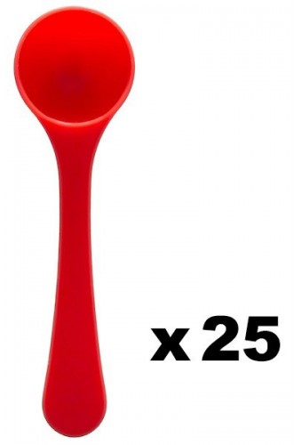 Pack de 25 cuillères rouges - Dosage 6g 