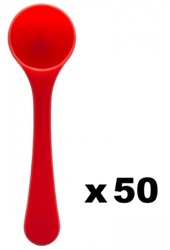 Pack de 50 cuillères rouges - Dosage 6g 