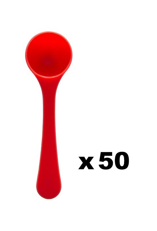 Pack de 50 cuillères rouges - Dosage 6g 