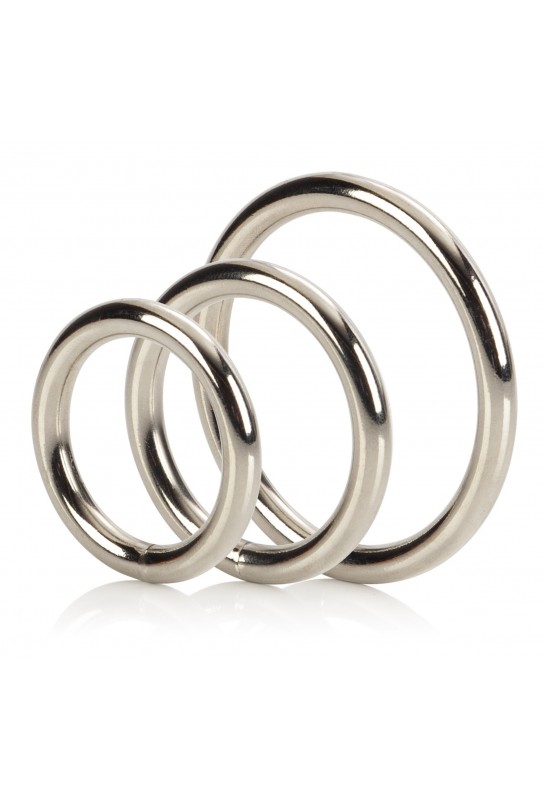 Lot de 3 cockrings en métal Silver Ring 32 à 50mm 